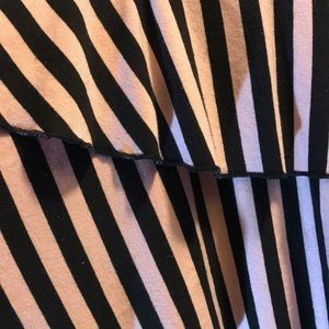 Skirts - Black striped pink soft skirt Skirts - Black striped pink soft skirt